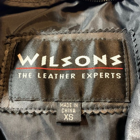 Wilsons Leather Ladies Biker's Jacket Black XS Paisley Details - Picture 14 of 16